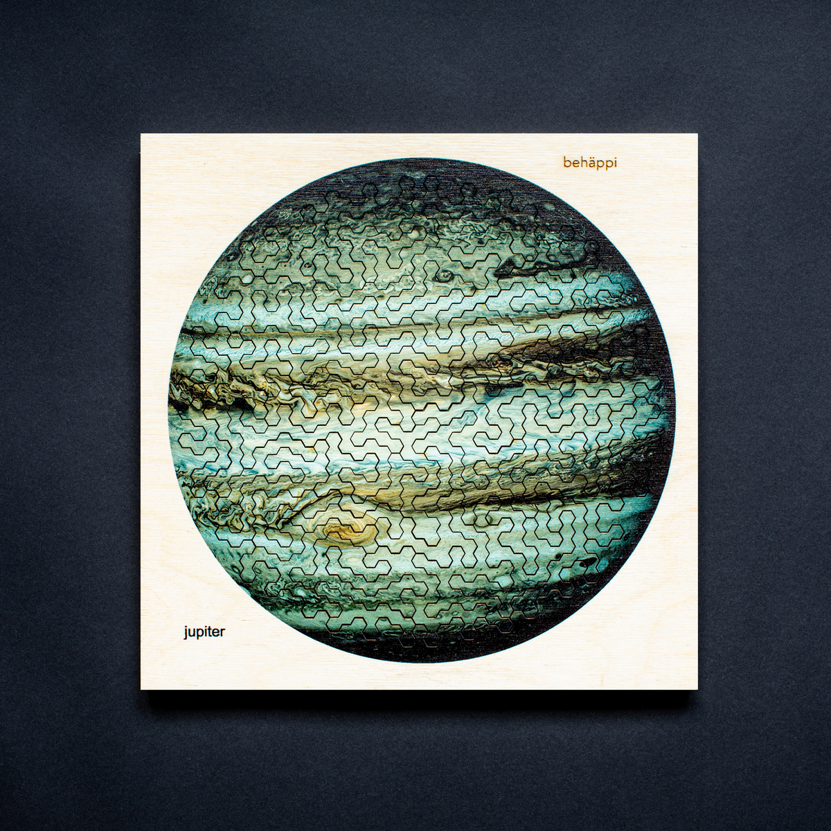 JUPITER - Außergewöhnliches IQ-HOLZPUZZLE - PLANETEN-Serie - Level Schwer | Behäppi