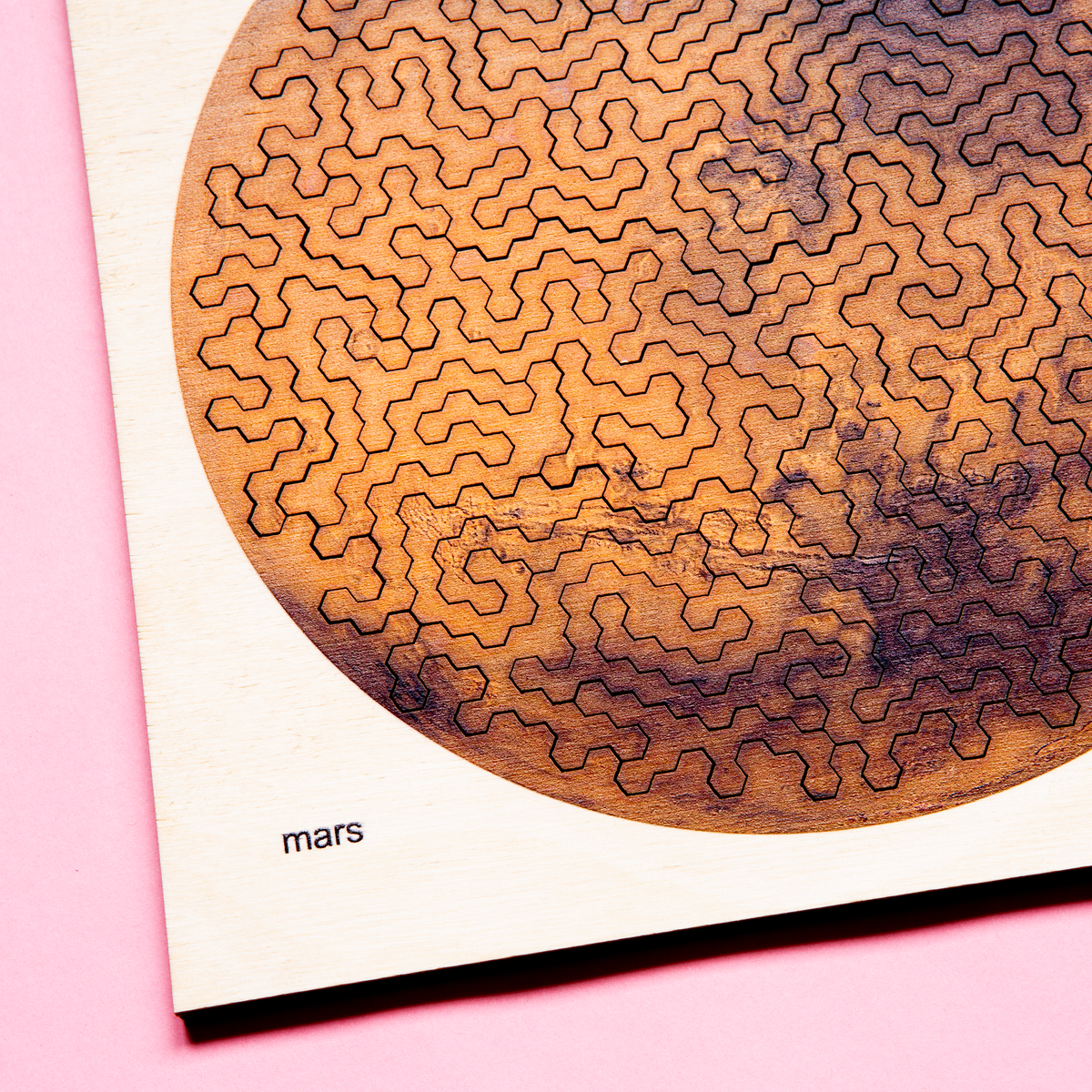 MARS - Außergewöhnliches IQ-HOLZPUZZLE - PLANETEN-Serie - Level Schwer | Behäppi