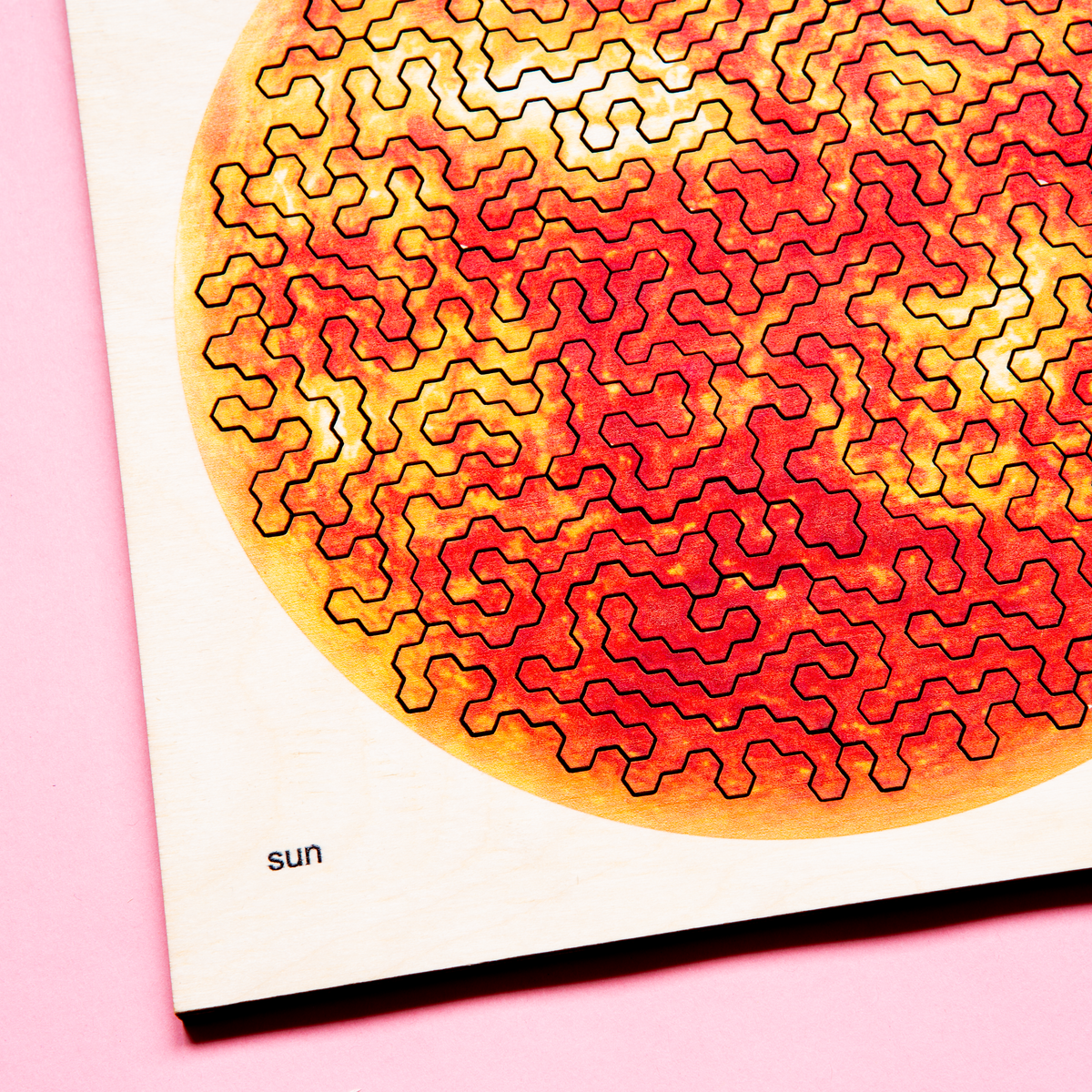 SONNE - Außergewöhnliches IQ-HOLZPUZZLE - PLANETEN-Serie - Level Schwer | Behäppi
