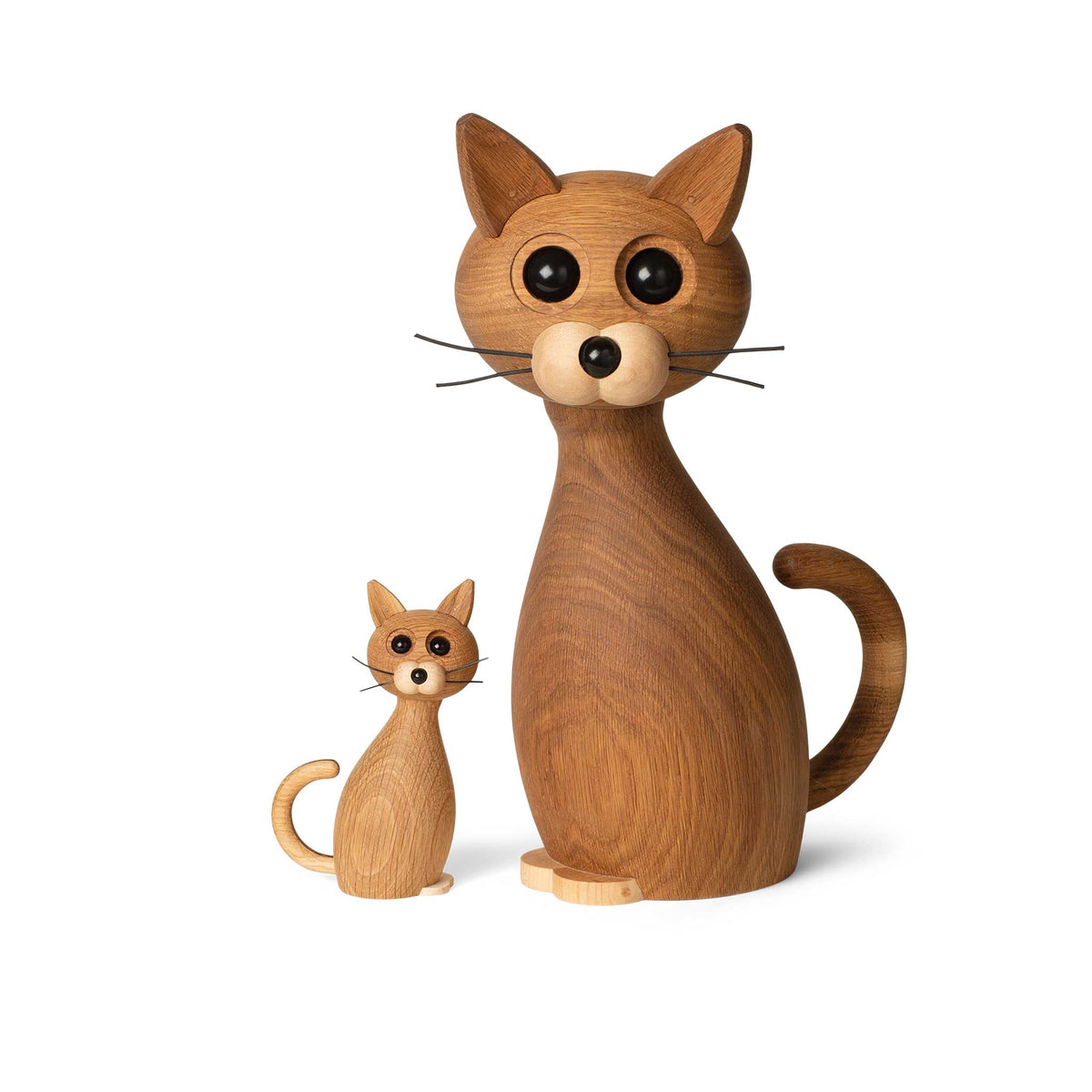 Holzkatze Big Lucky Groß – Eiche · 42 cm | Spring Copenhagen