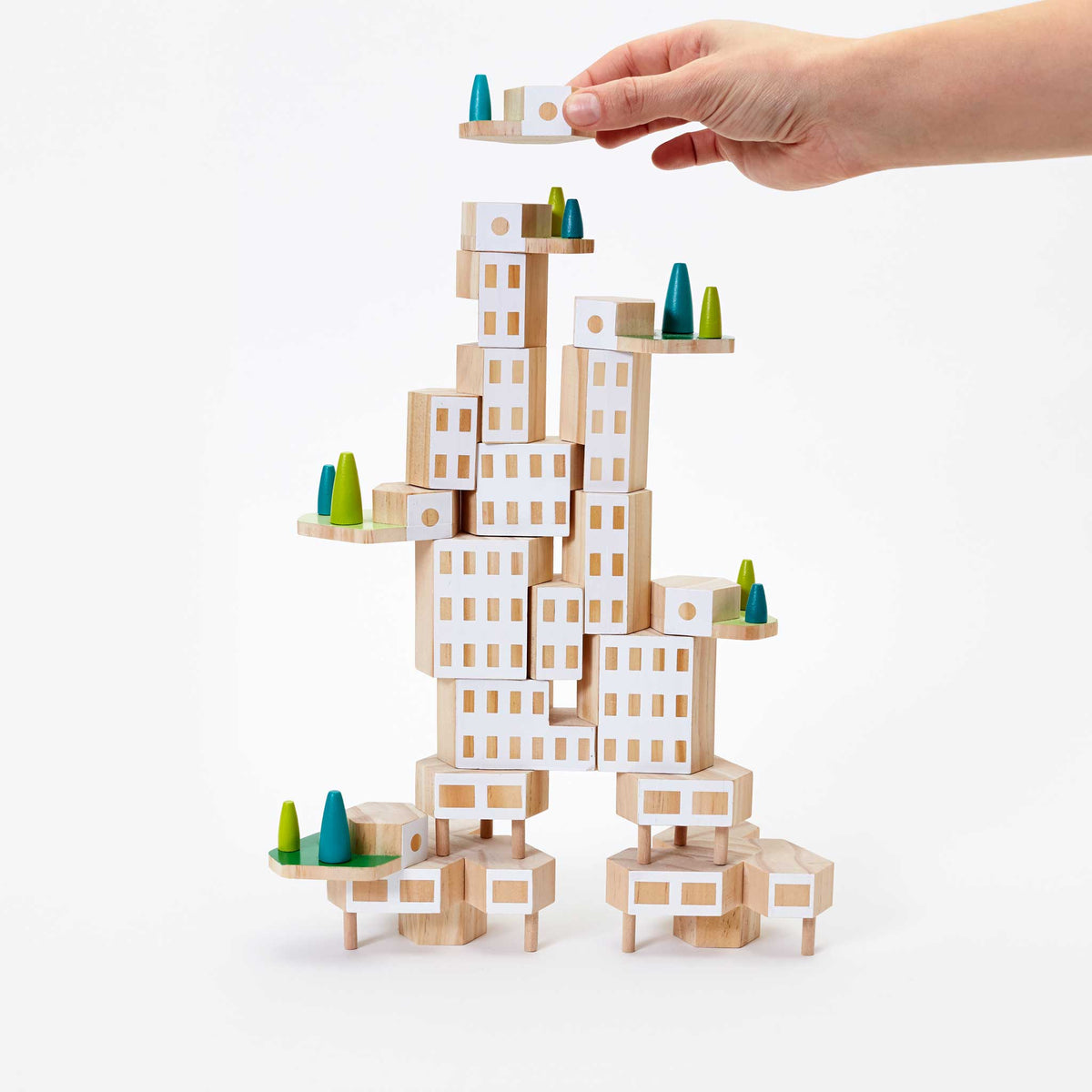 BLOCKITECTURE® | GARDEN CITY Mega Set | Holz Architektur BAUSTEINE | James Paulius | Areaware
