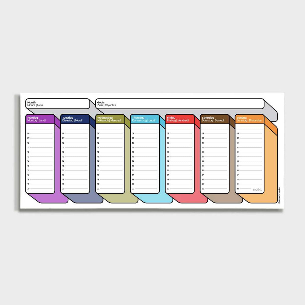 WEEK DESKPLANNER Blocki | WOCHEN SCHREIBTISCH PLANER | 50 Seiten | nolki - Charles & Marie