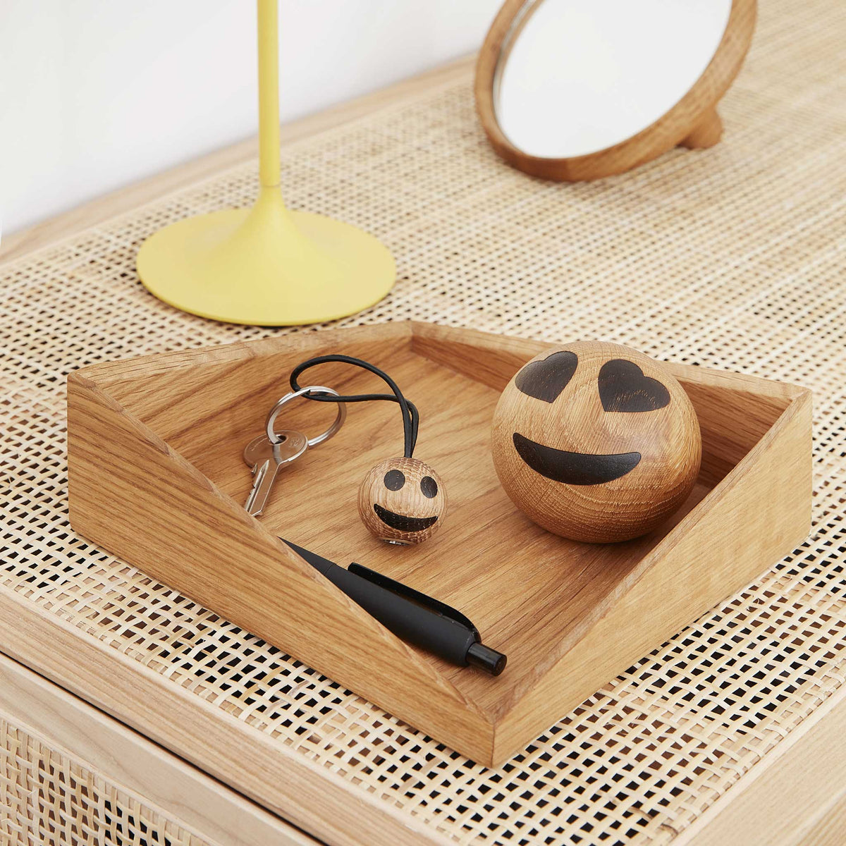 Emoticon-Schlüsselanhänger Cool – Eiche | Spring Copenhagen