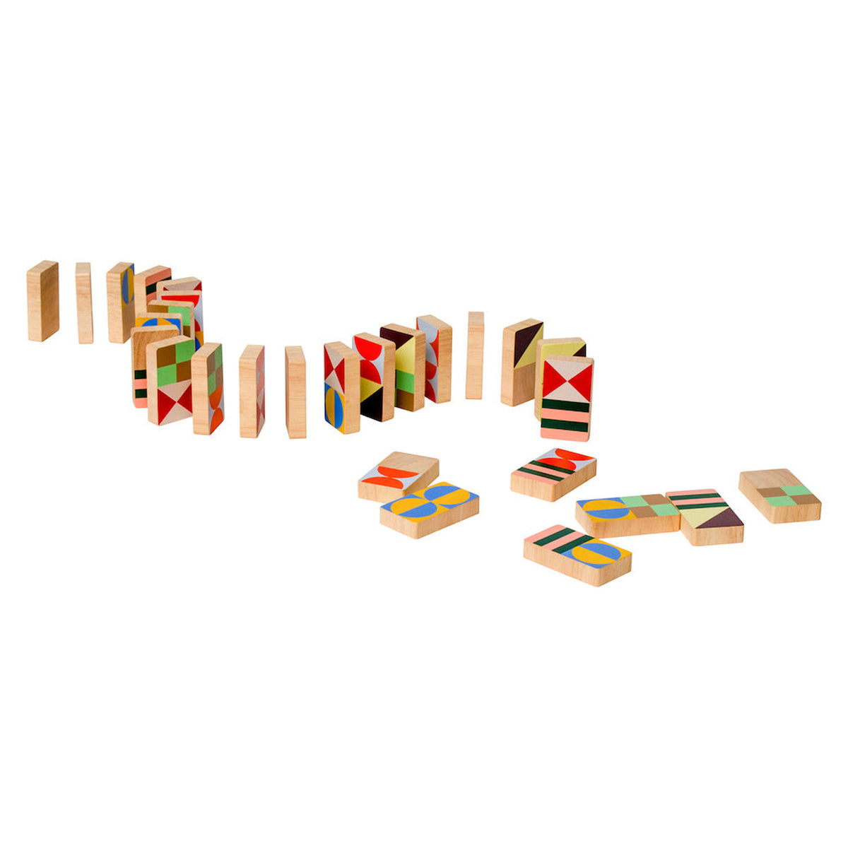GEO PATTERN DOMINOES | Holz-DOMINO SPIEL m. 28 Steinen | Panisa Khunprasert | MoMA