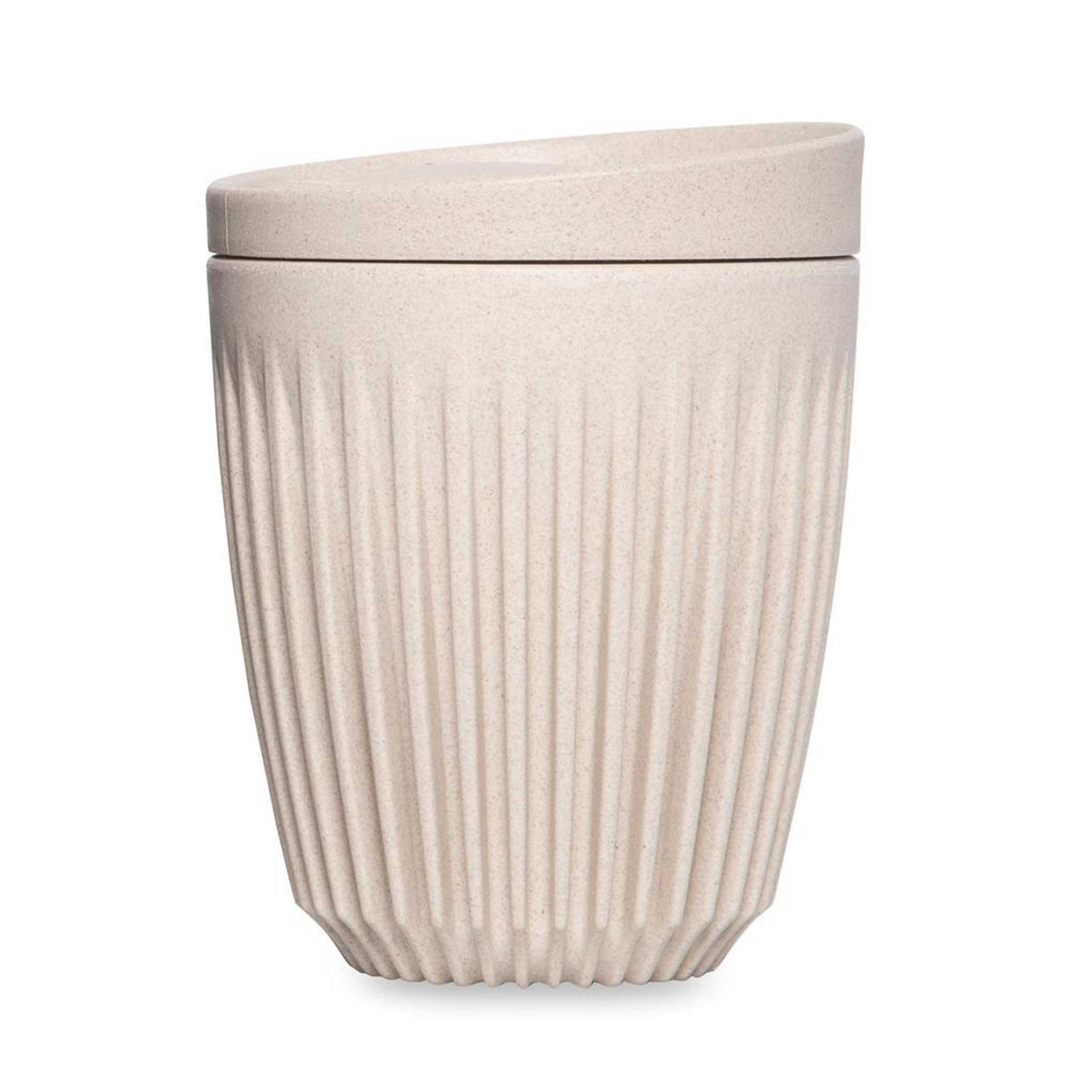HUSKEE CUP & LID Natur | wiederverwendbare KAFFEE & TEE-BECHER aus Kaffee-Schalen | Huskee - Charles & Marie