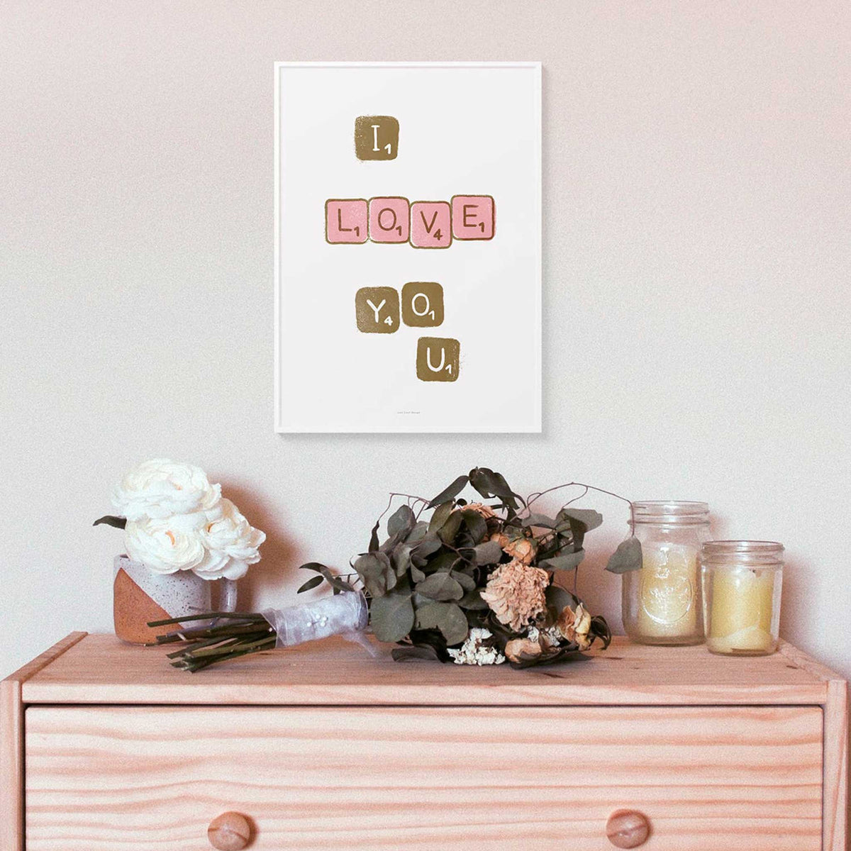 I LOVE YOU SCRABBLE | Grafik POSTER | A3 Format | Just Another Cool Design