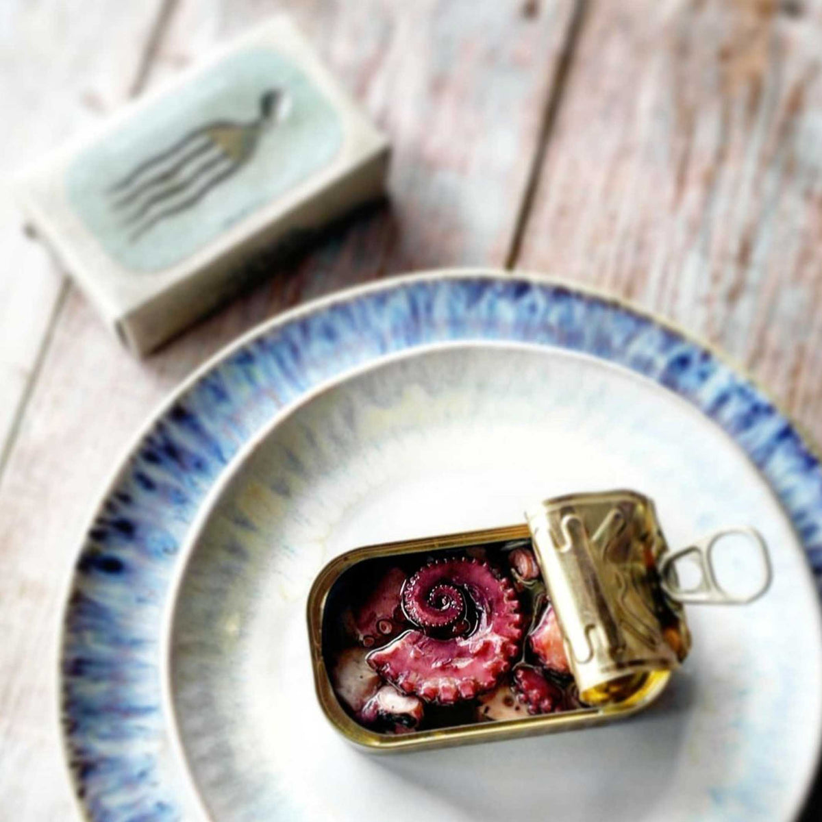 POULPE à l'huile d'olive et à l'ail | Épicerie fine CONSERVE DE POISSON | 120gr | José Gourmet