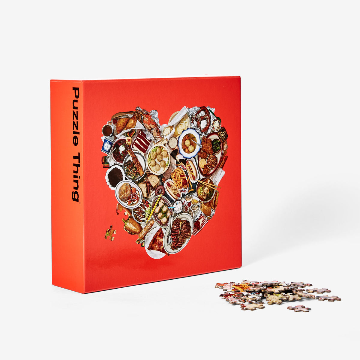 PUZZLE THING: NY HEART | FOOD PUZZLE | 465 pcs | Areaware