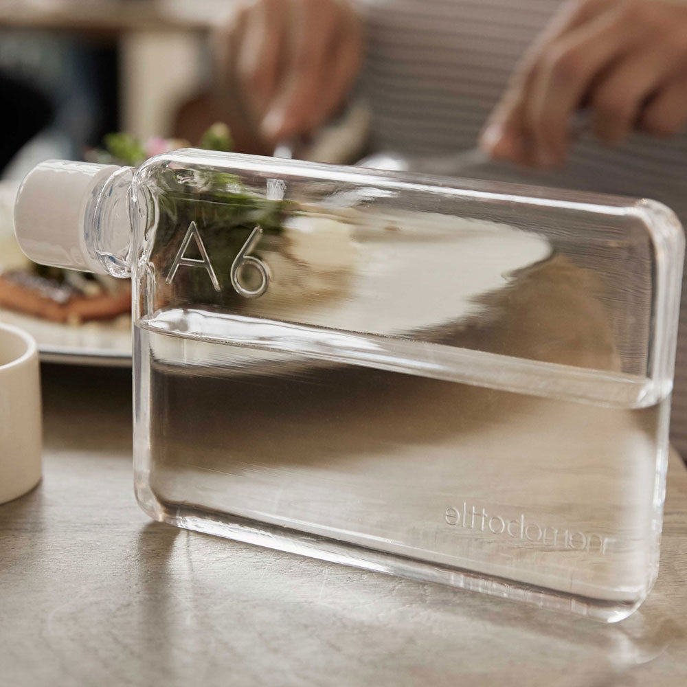 A6 memobottle | flache wiederverwendbare TRINK- & WASSERFLASCHE | 375ml