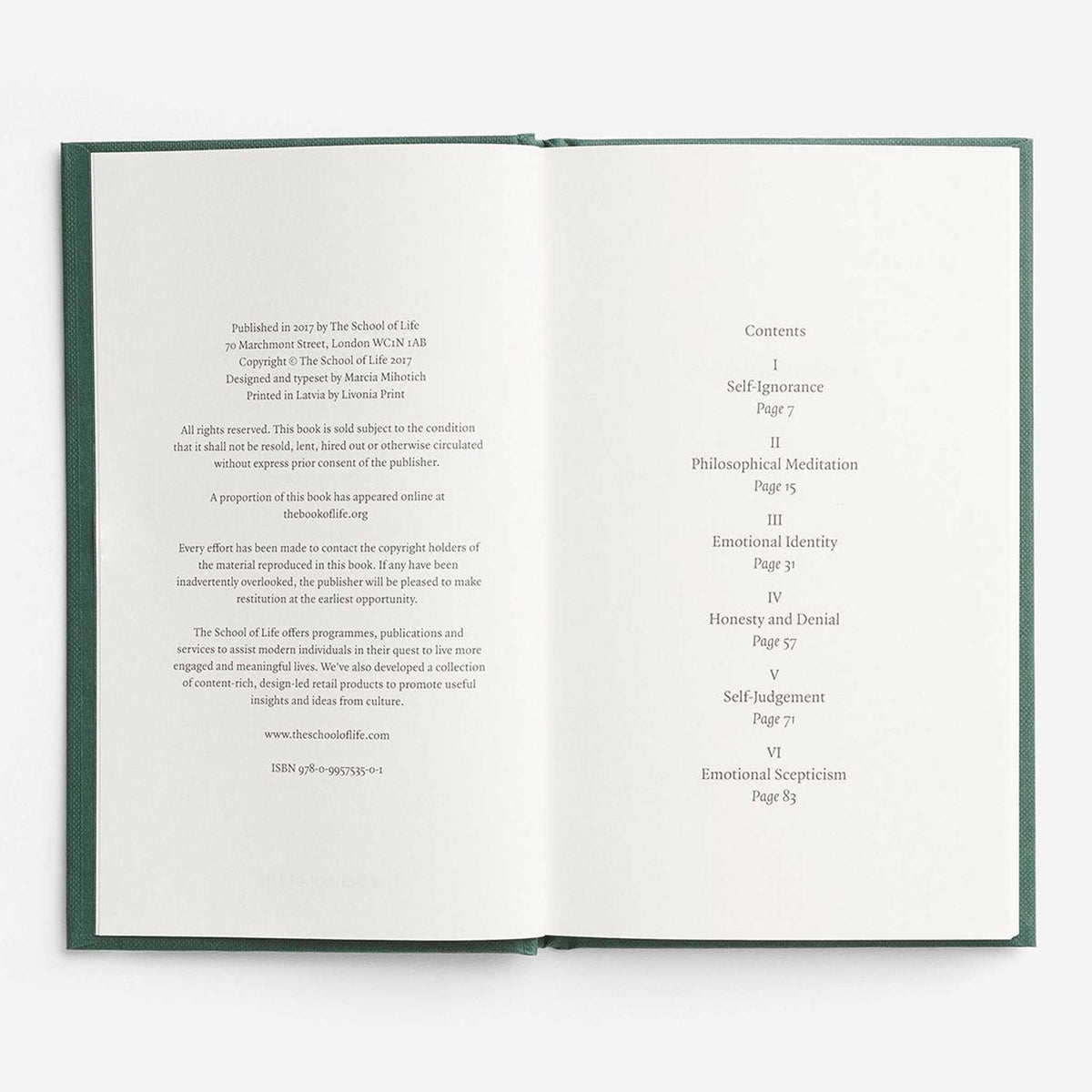 SELF-KNOWLEDGE | SELBSTERKENNTNIS | BUCH | English Edition | The School of Life - Charles & Marie