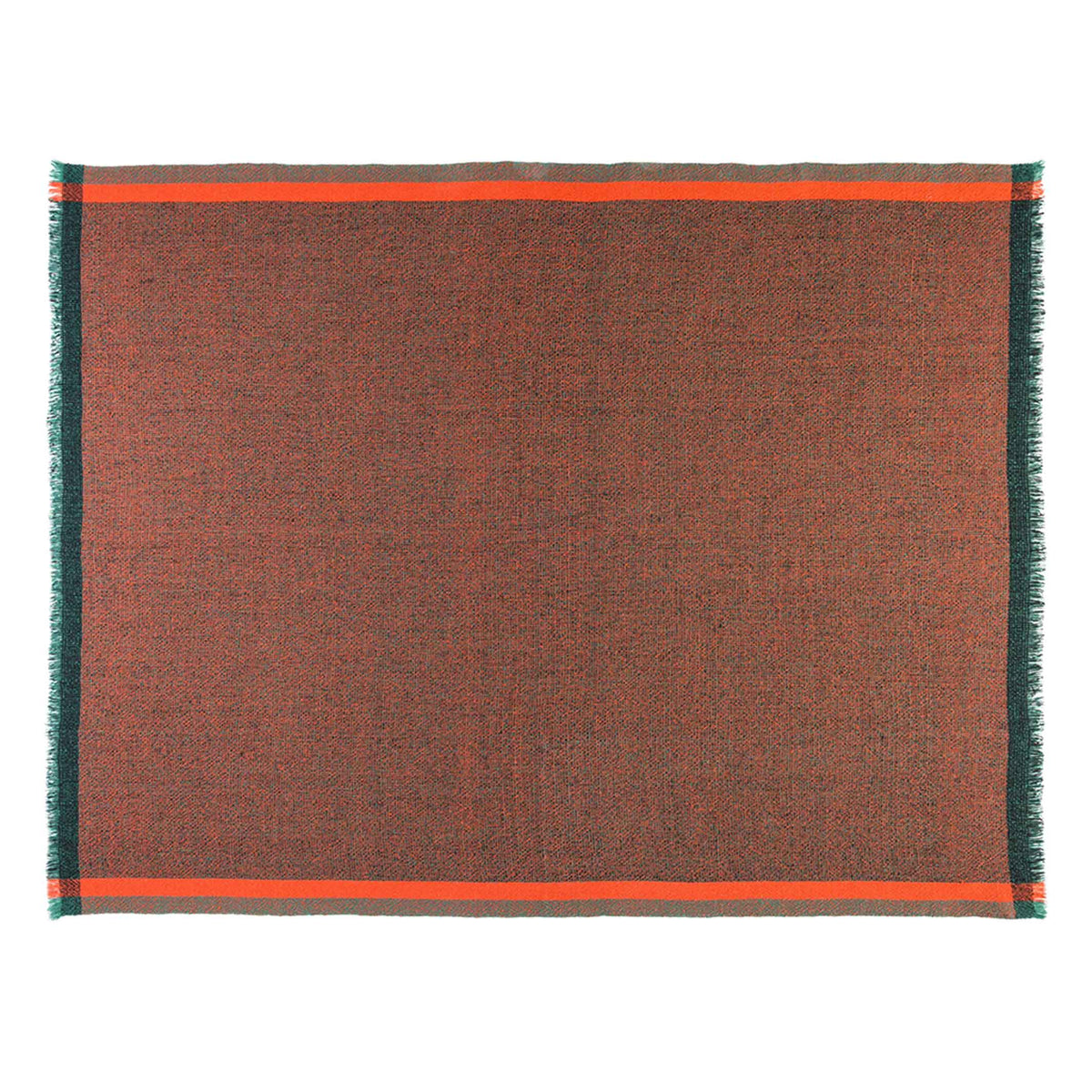 INTEGRATE THROW THINKING - rote Tagesdecke - 180x140 cm - 100% Merino Wolle | Cristian Zuzunaga