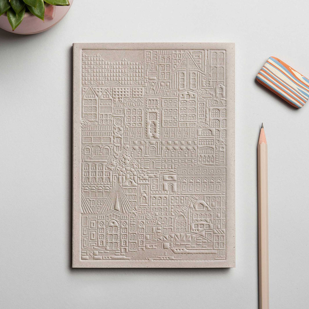 HAMBURG NOTEBOOK - graues Notizbuch - 18x13 cm & 128 Seiten | the city works