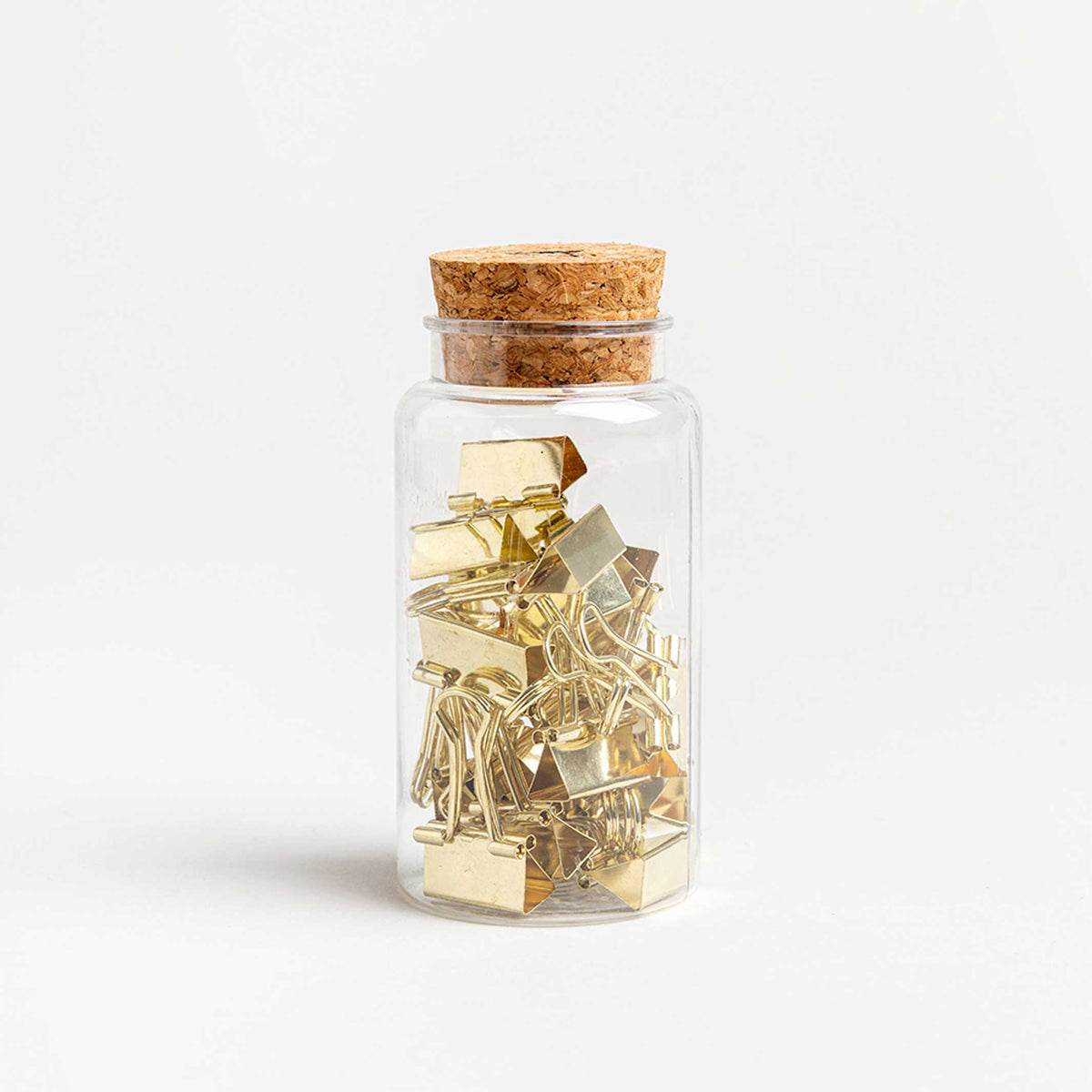 MINI FOLD BACK CLIPS - 20 Heftklammern im Glas - Gold 1,9 cm | Somewhere