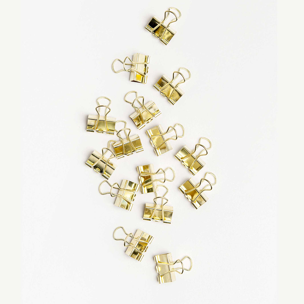 MINI FOLD BACK CLIPS - 20 Heftklammern im Glas - Gold 1,9 cm | Somewhere