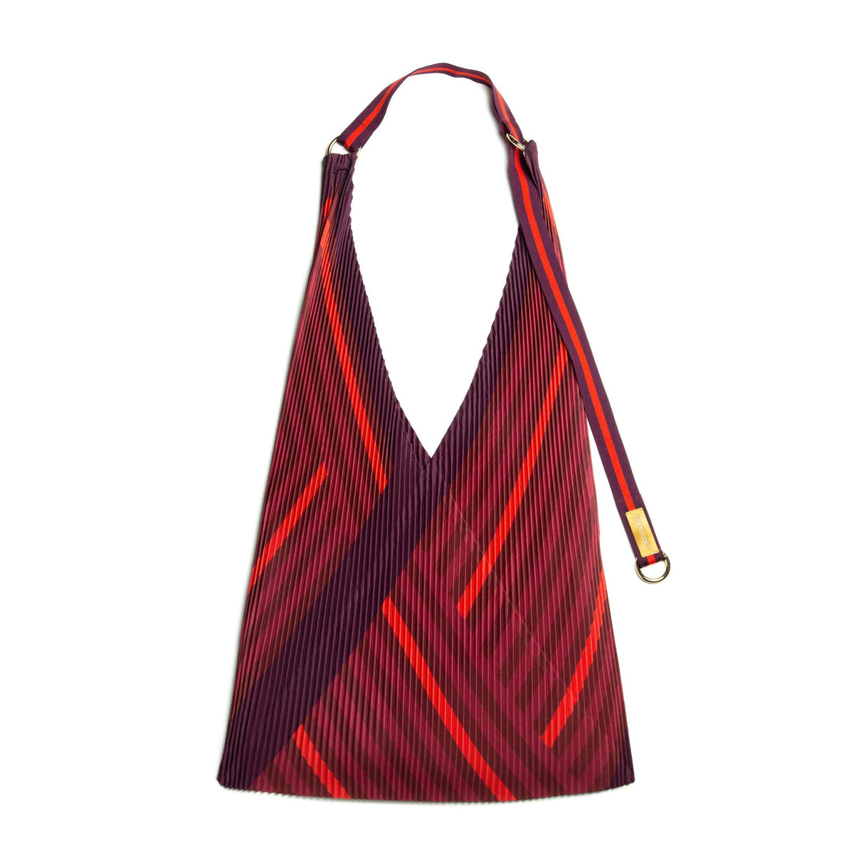 Y-Tasche Stefania – Plissee-Satin · 30 × 60 cm | Multitudes