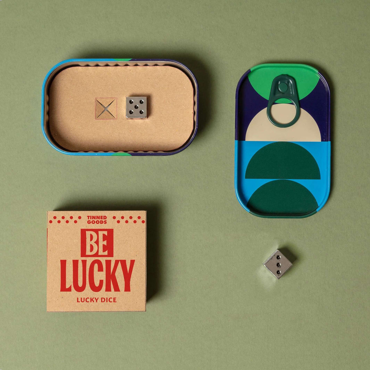 Würfelset "Be Lucky" – Metall · in Dose | Block Design