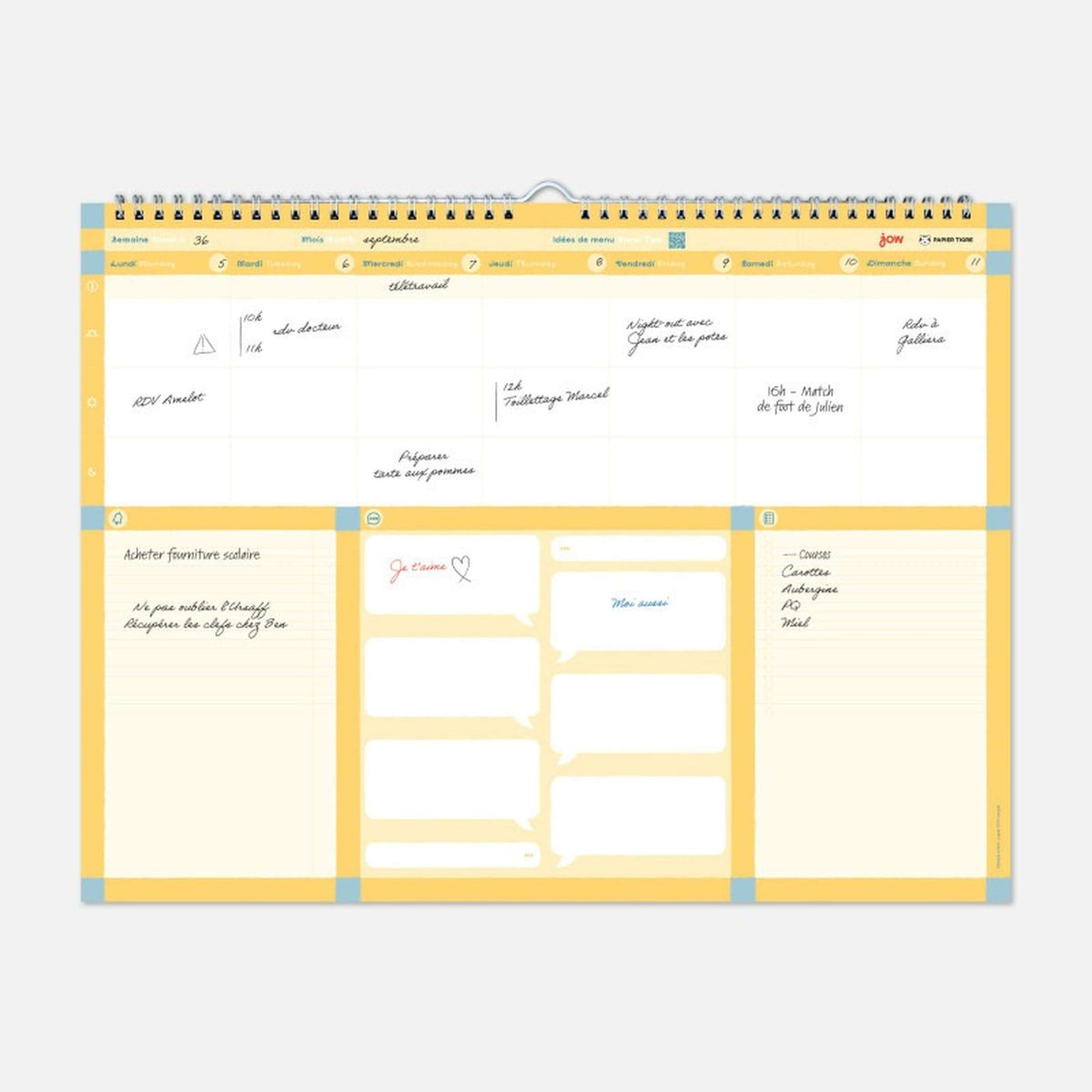 Wochenplaner "Le Planning Hebdo" – Papier · 40×31 cm | Papier Tigre
