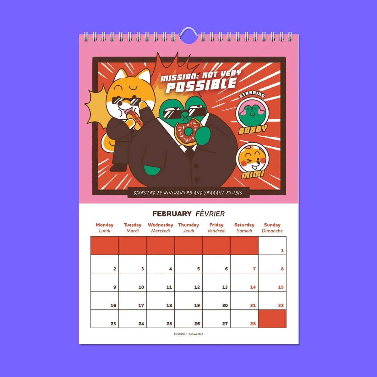 CALENDAR 2026 - Wandkalender Yeaaah! Studio x Niniwanted | Yeaaah! Studio
