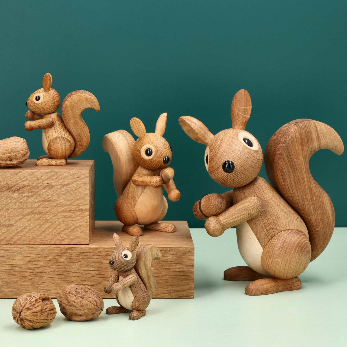 Wooden Baby Squirrel Chippy Mini – Oak · 7 cm | Spring Copenhagen