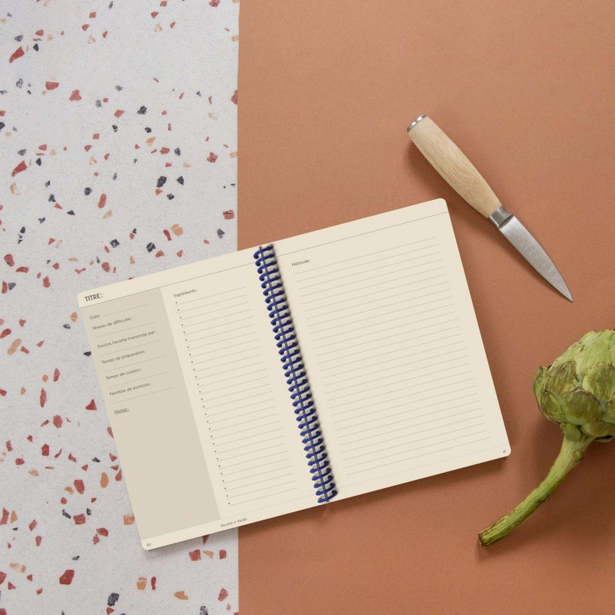 Rezepte-Notizbuch "Canvas" – Bordeaux · A5 | Papier Tigre
