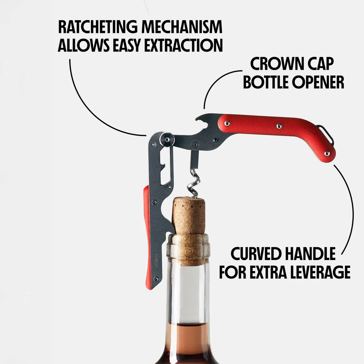 Kellnermesser Best Wine Key – Schwarz · 11,7 cm | Craighill