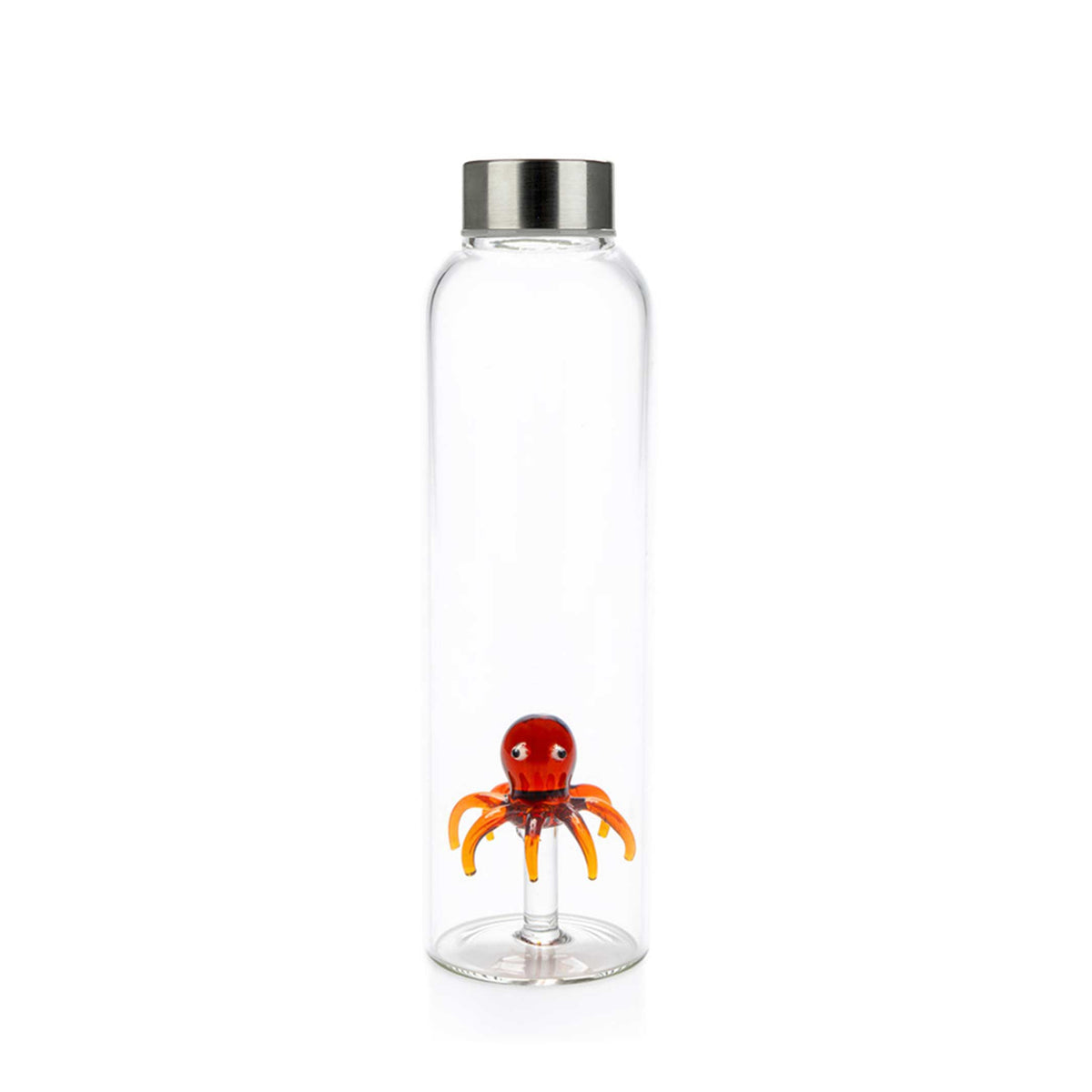 Glasflasche Atlantis Octopus Klein – Bernstein · 0,5 L | Balvi