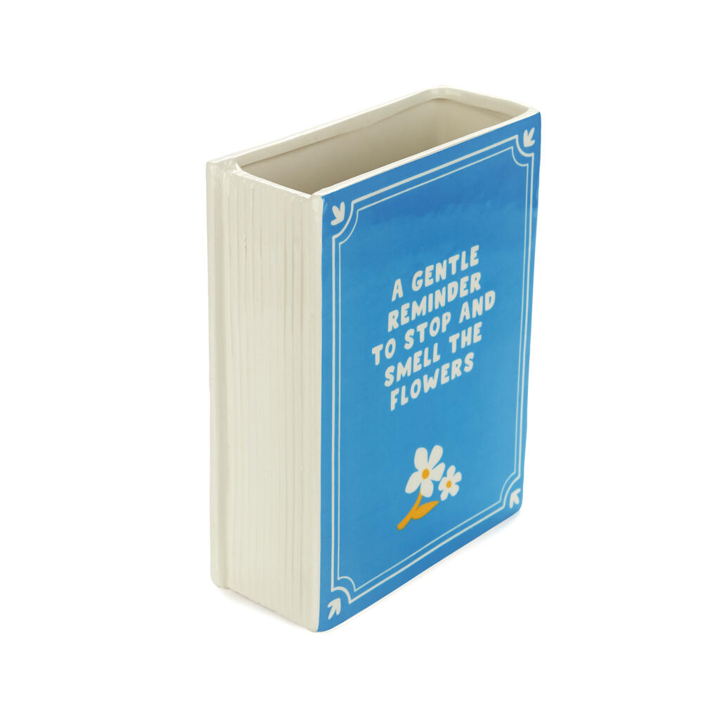 Buchvase "Forget Me Not" – Blau · Keramik · 20 cm | Balvi