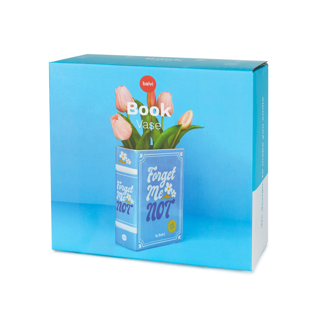 Buchvase "Forget Me Not" – Blau · Keramik · 20 cm | Balvi