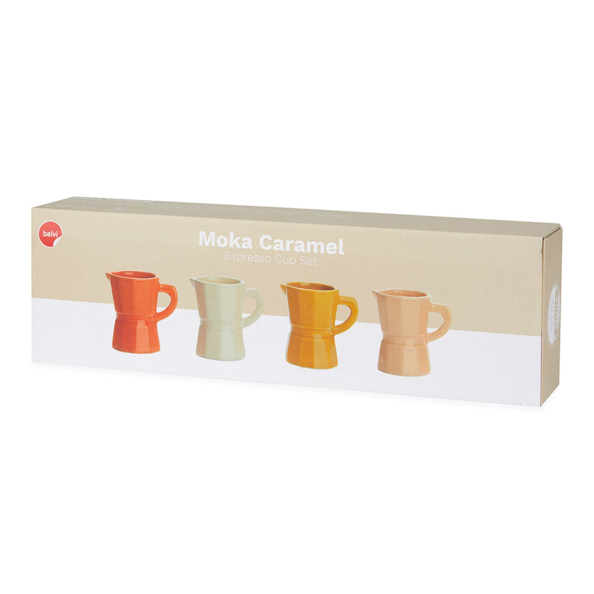 Espressotassen-Set "Moka Caramel" – Keramik · 4x 60 ml | Balvi