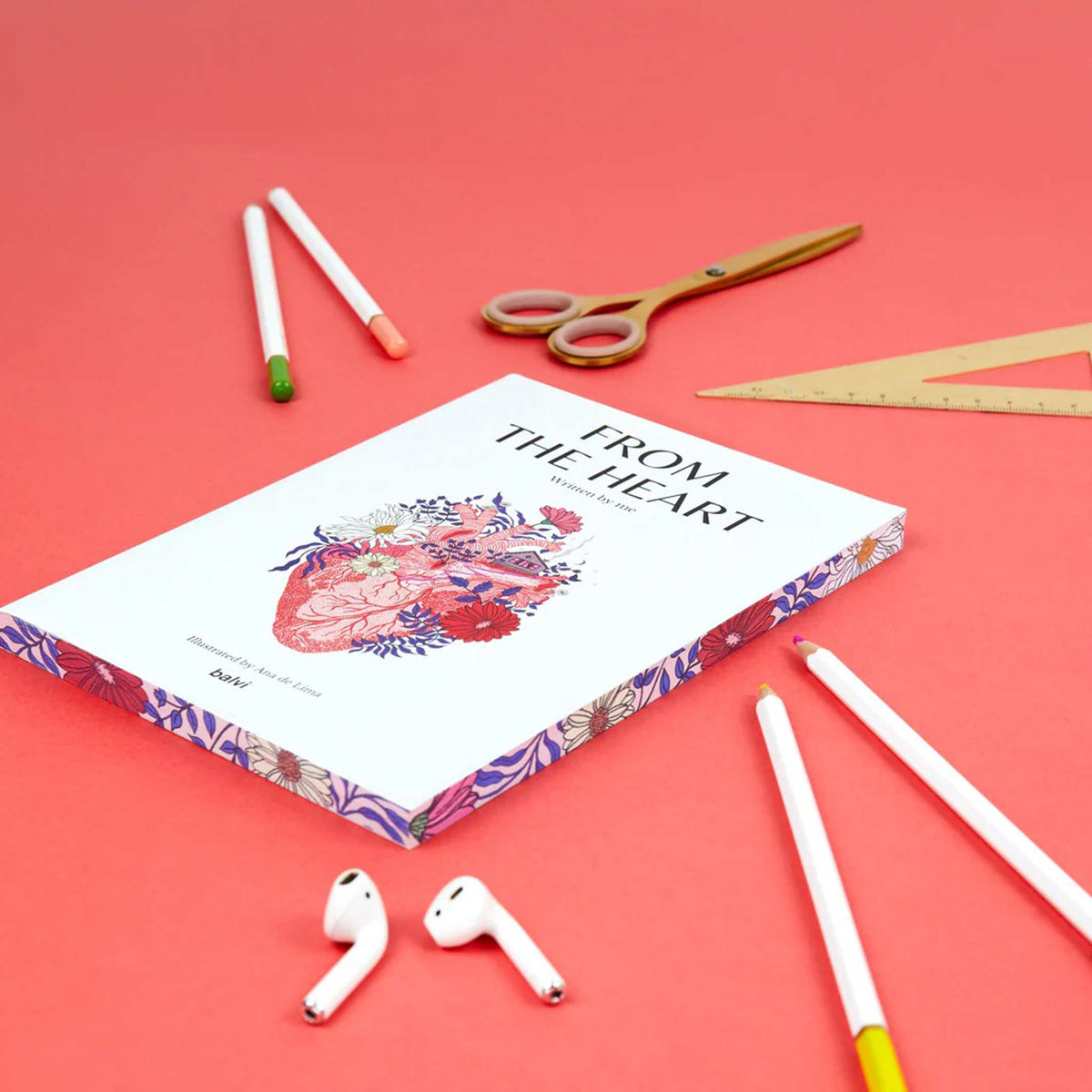 Notizbuch "From The Heart" – Liniert · A5 · 192 Seiten | Balvi