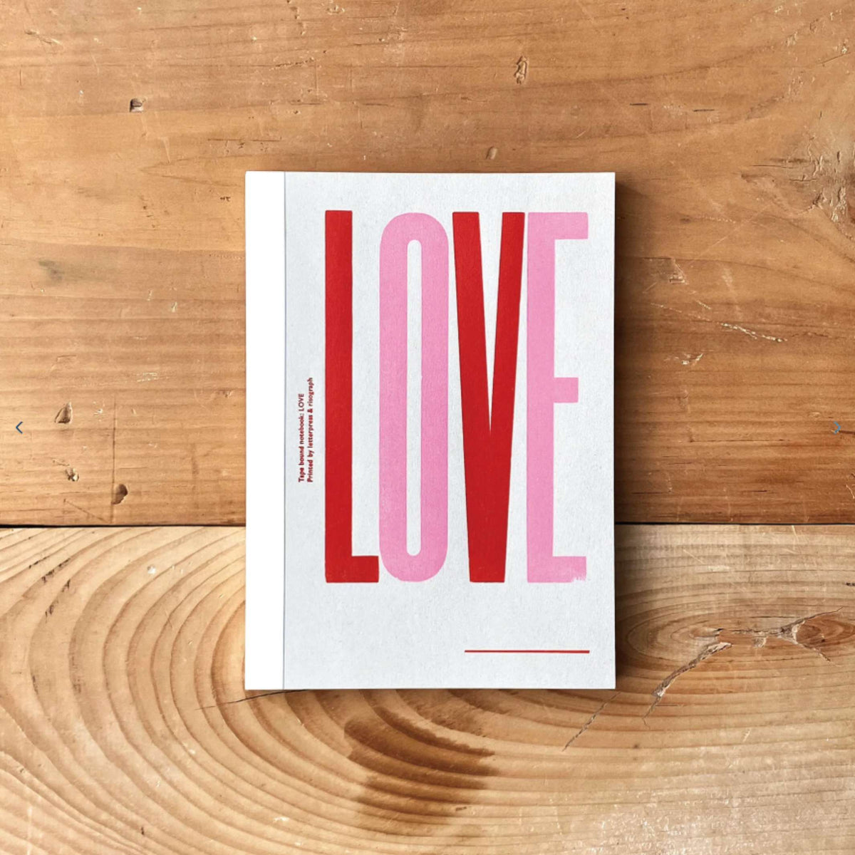 Notizbuch Tape Bound Love Condensed – Letterpress, A5 | Tomigaya