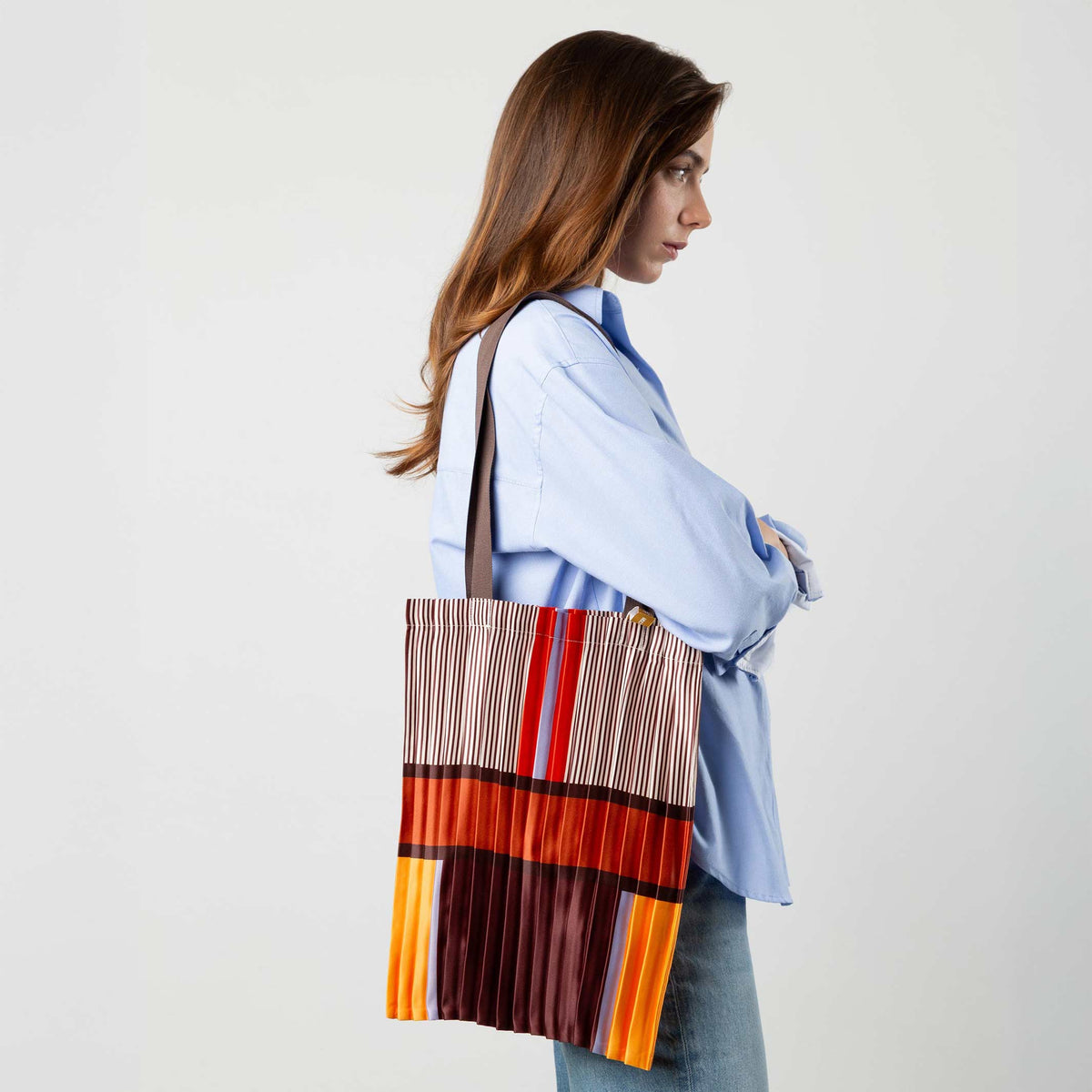 Tote Bag Bagheria – Plissee-Satin · 40 × 48 cm | Multitudes