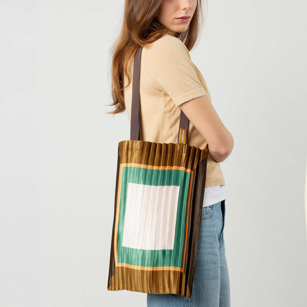 Tote Bag Cefalù – Plissee-Satin · 40 × 48 cm | Multitudes