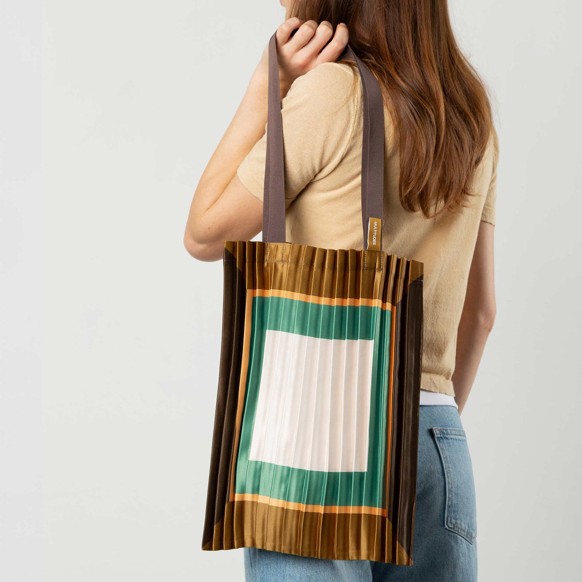 Tote Bag Cefalù – Plissee-Satin · 40 × 48 cm | Multitudes