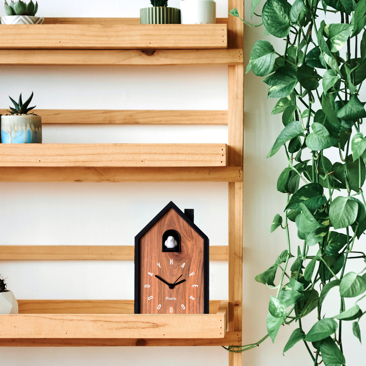Alarm Clock Cuckoo House – Wood, Have a Good Day – Ambiente 4 | Fisura