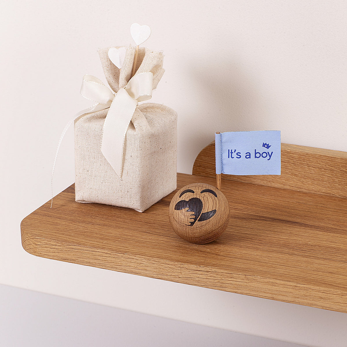 Holz-Emoticon Boy & Girl – Eiche · Ø 5 cm | Spring Copenhagen