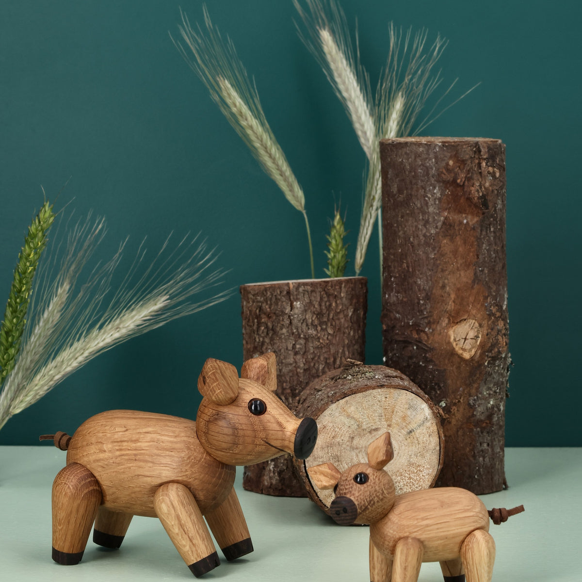 Holzschwein Percy – 9,3 cm · Tierfigur | Spring Copenhagen · Tischdeko