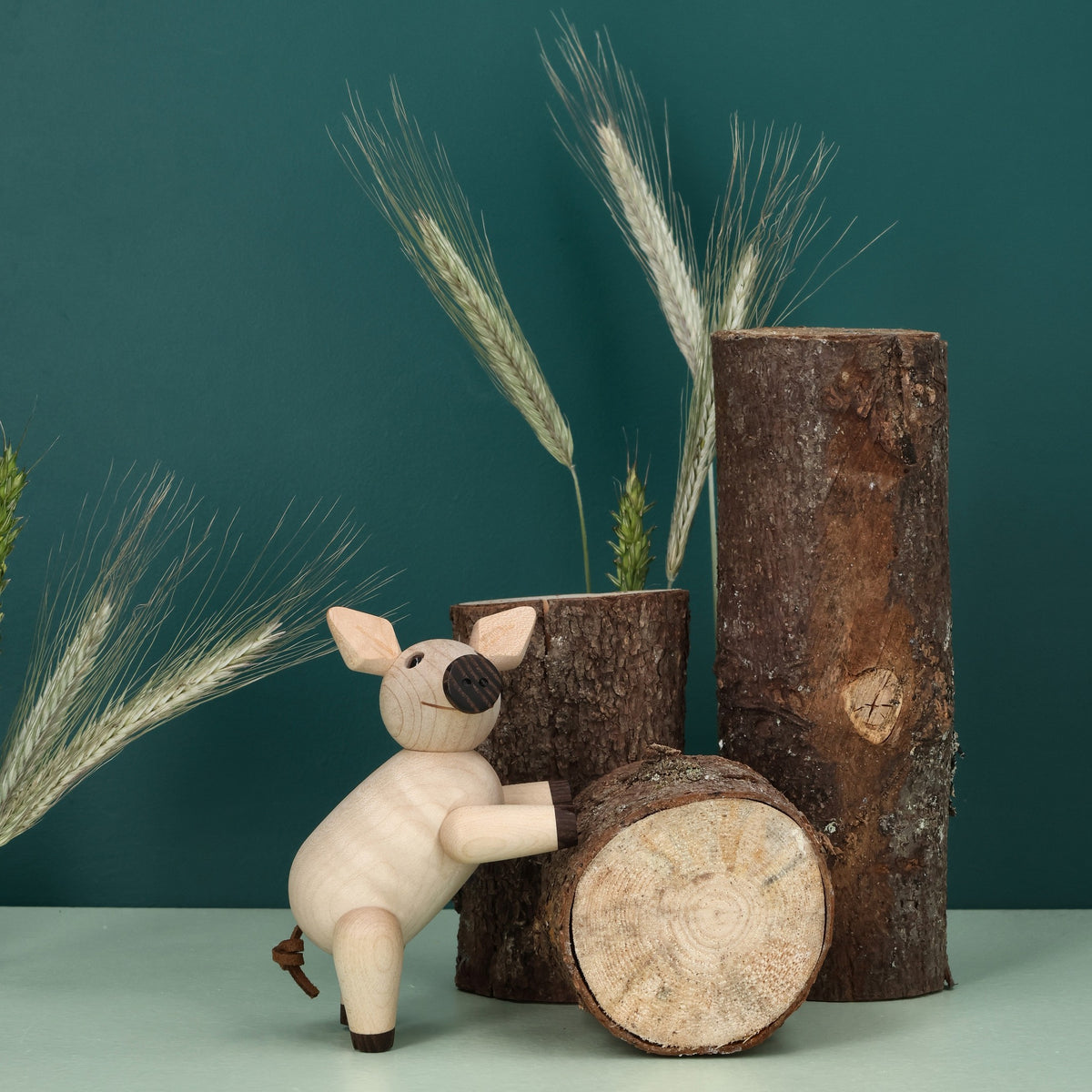 Holzschwein Penny – 8,3 cm · Tierfigur | Spring Copenhagen · Tischdeko