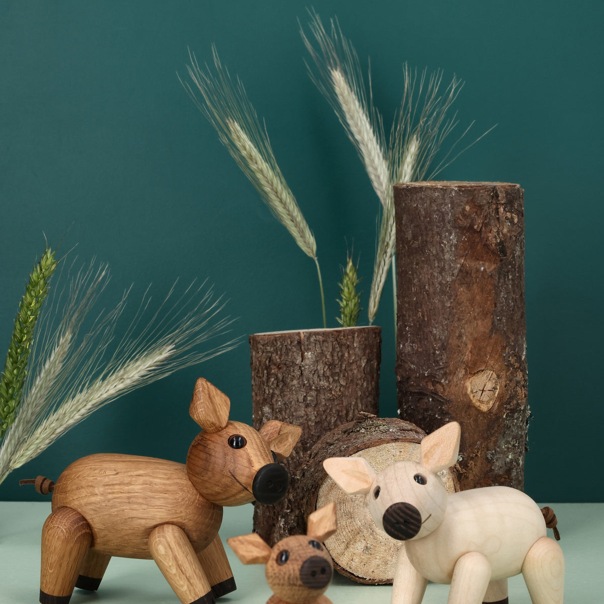 Holzschwein Penny – 8,3 cm · Tierfigur | Spring Copenhagen · Tischdeko