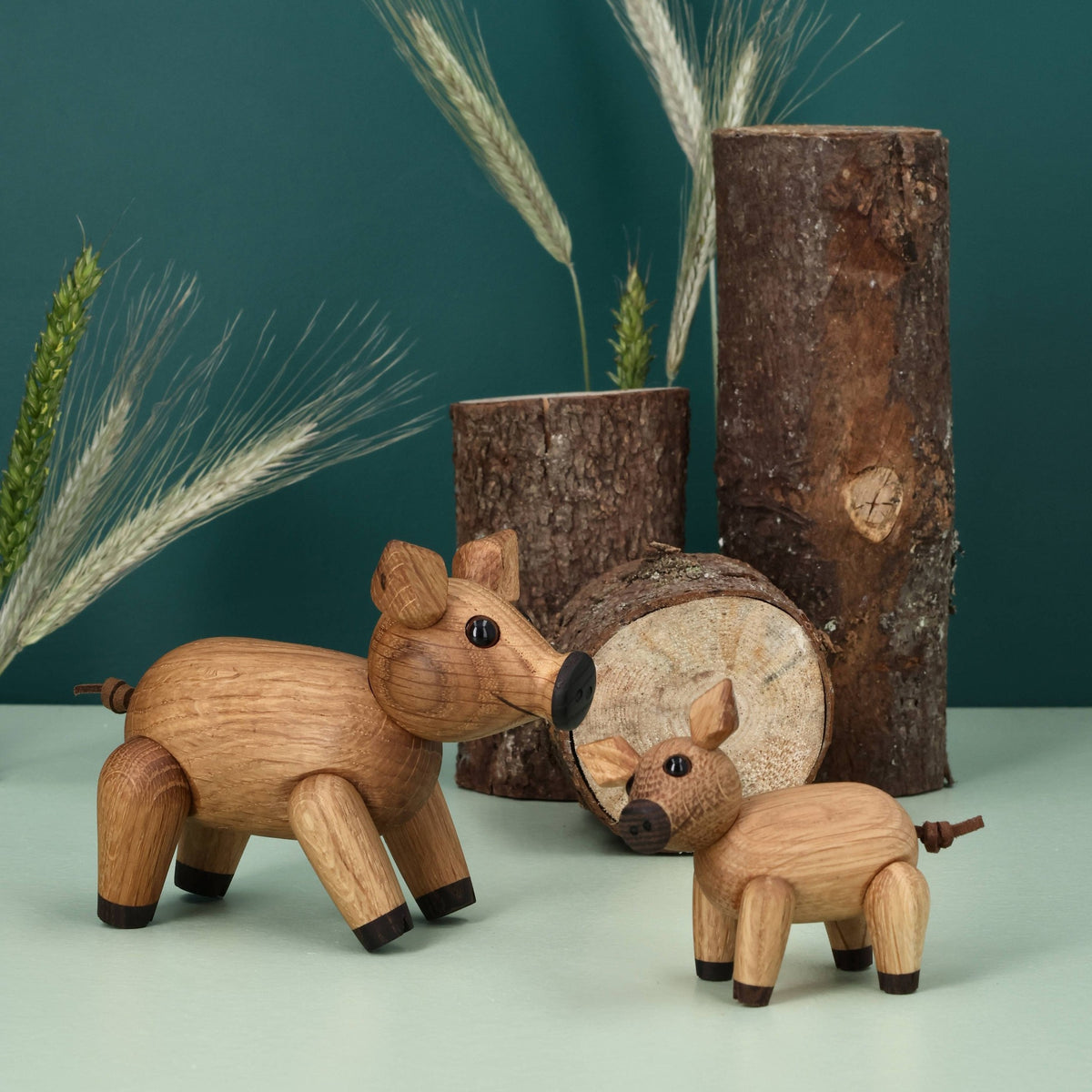 Holzschwein Percy – 9,3 cm · Tierfigur | Spring Copenhagen · Tischdeko