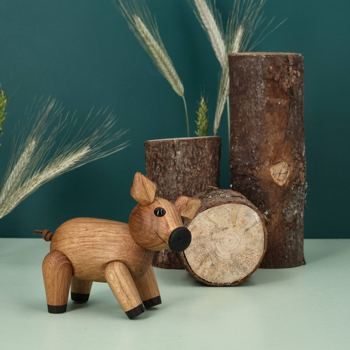 Holzschwein Percy – 9,3 cm · Tierfigur | Spring Copenhagen · Tischdeko