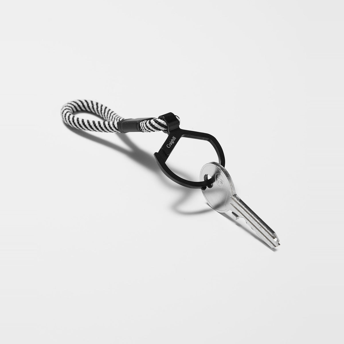 Schlüsselring "Rope Split Ring" – Stahl · Schwarz-Weiß | Craighill