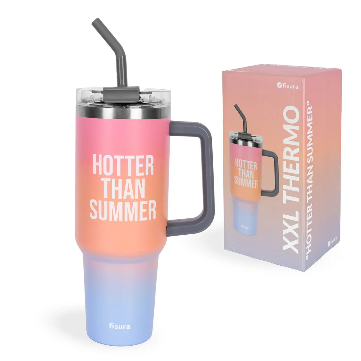 XXL-Thermosflasche "Hotter Than Summer" – Edelstahl · 1,2 l | Fisura