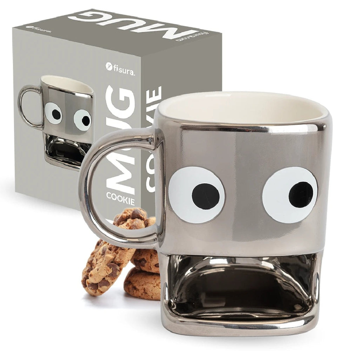Keks-Tasse – Silber · Keramik · Keks-Fach | Fisura