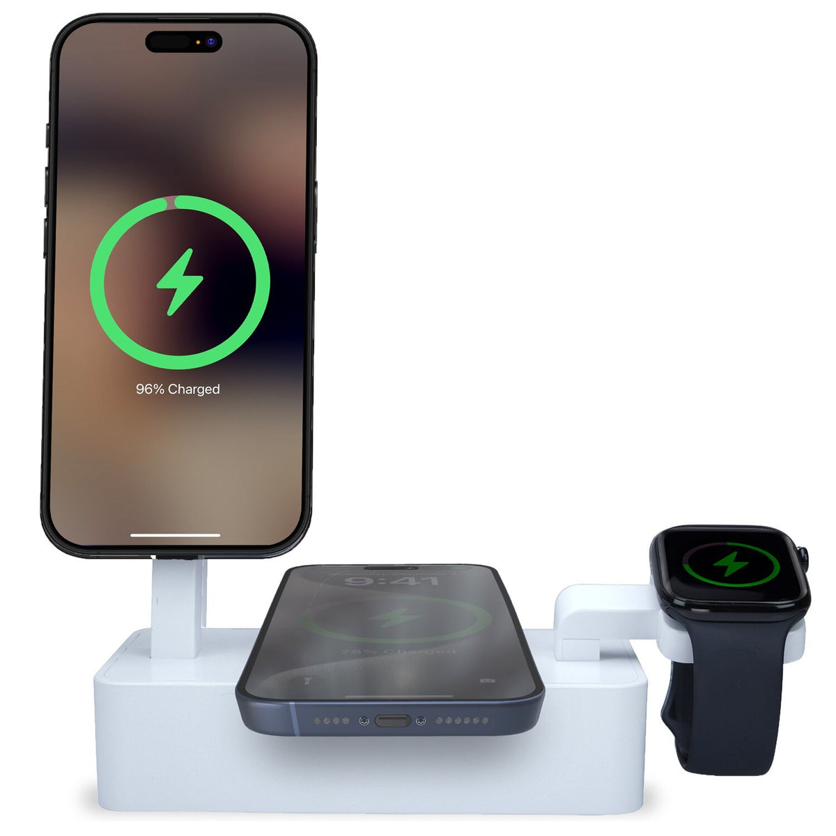 Ladestation Smartboost – 3-in-1 MagSafe · Weiß · 35 W | Alldock