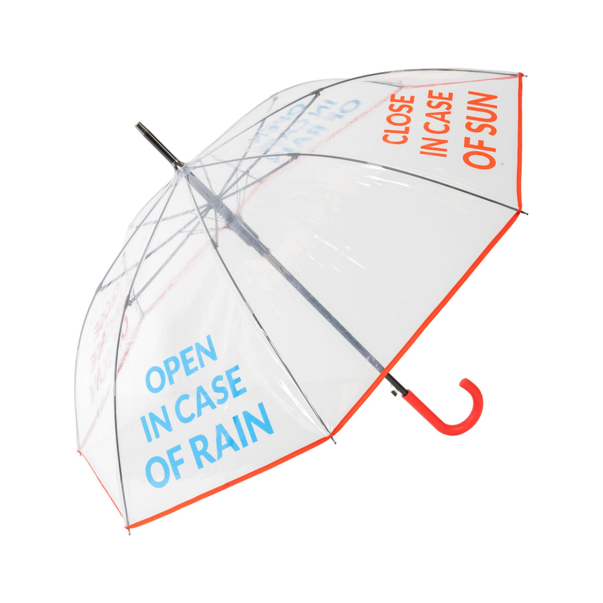 Regenschirm "open in case of..." – Transparent · Ø 103 cm | Fisura