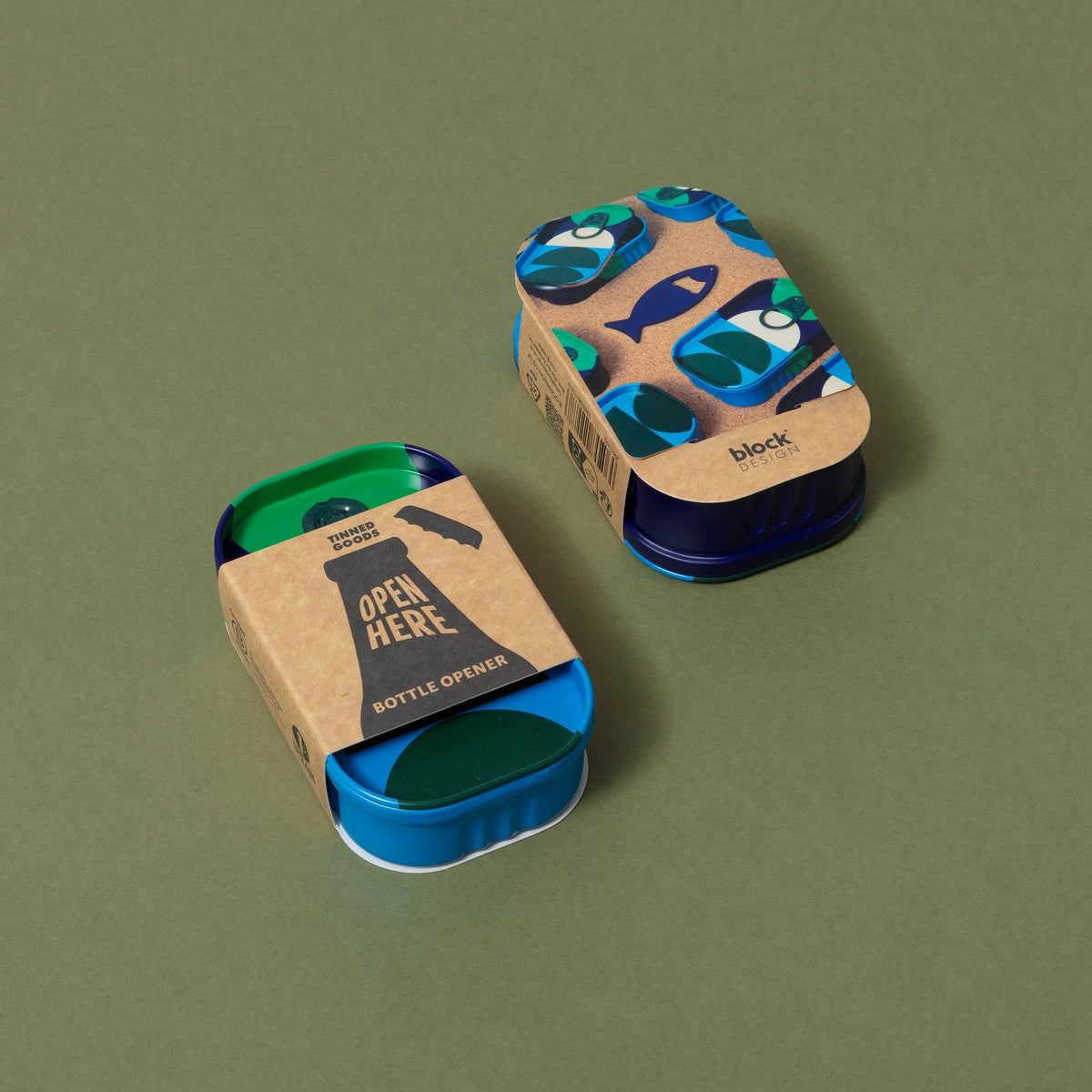 Bottle Opener "Open Here" – Metal · in Tin | Block Design