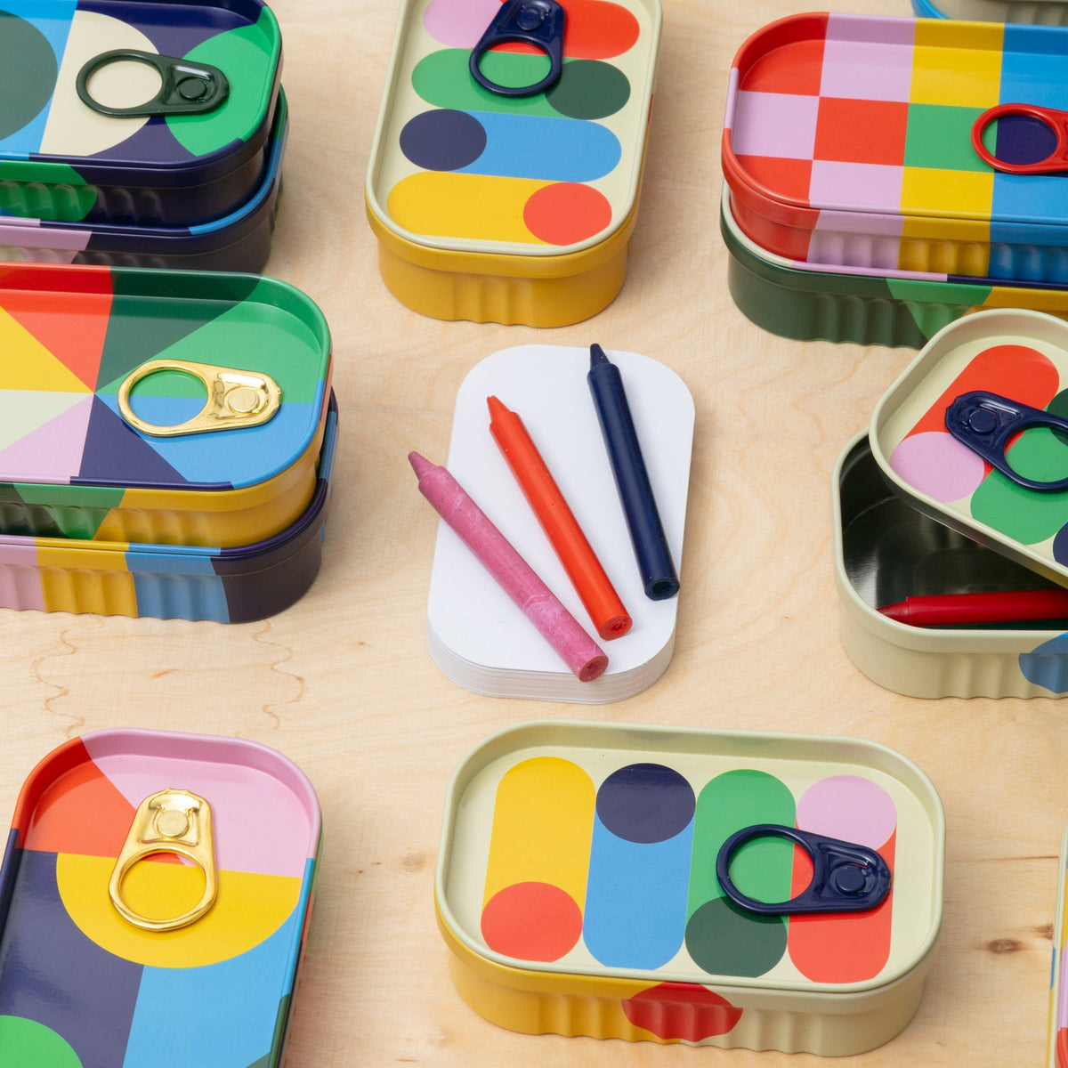 Drawing Set "Top Draw" – Wax Crayons in Tin | Block Design