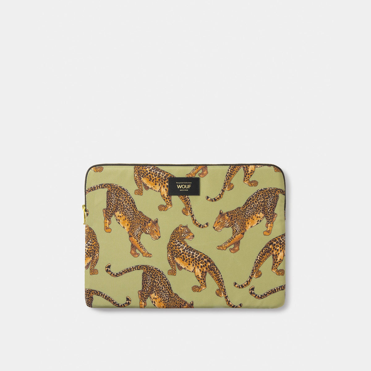 Laptophülle "Avo Leopard" – Grün · Leopardenmuster · 13-14" | Wouf