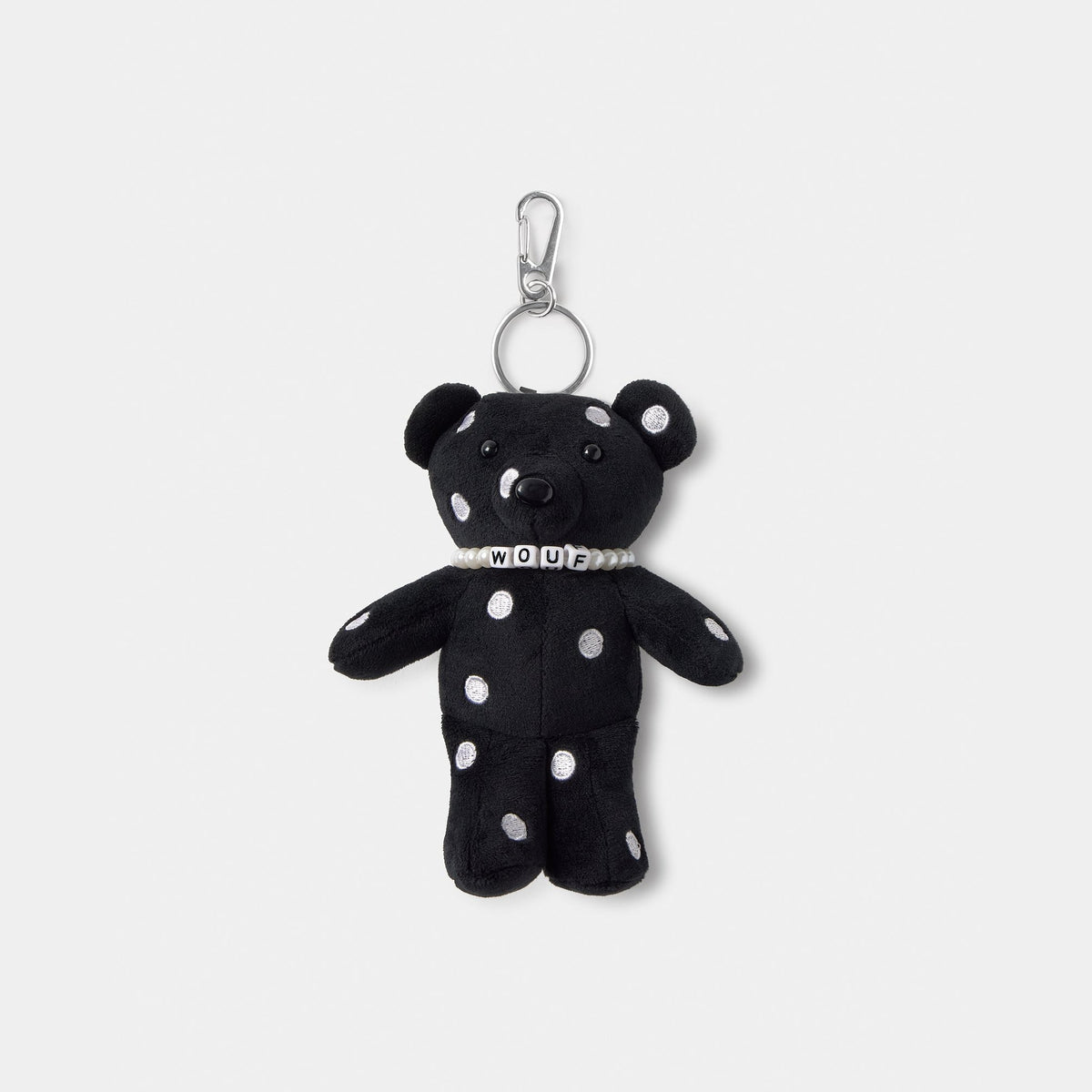 Taschenanhänger "Dots Bear" – Schwarz · Punktemuster · 14 cm | Wouf